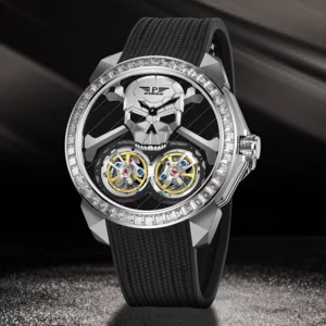 PINDU Skull Mechanical Watch, Automatic Double Flywheel - Image 6