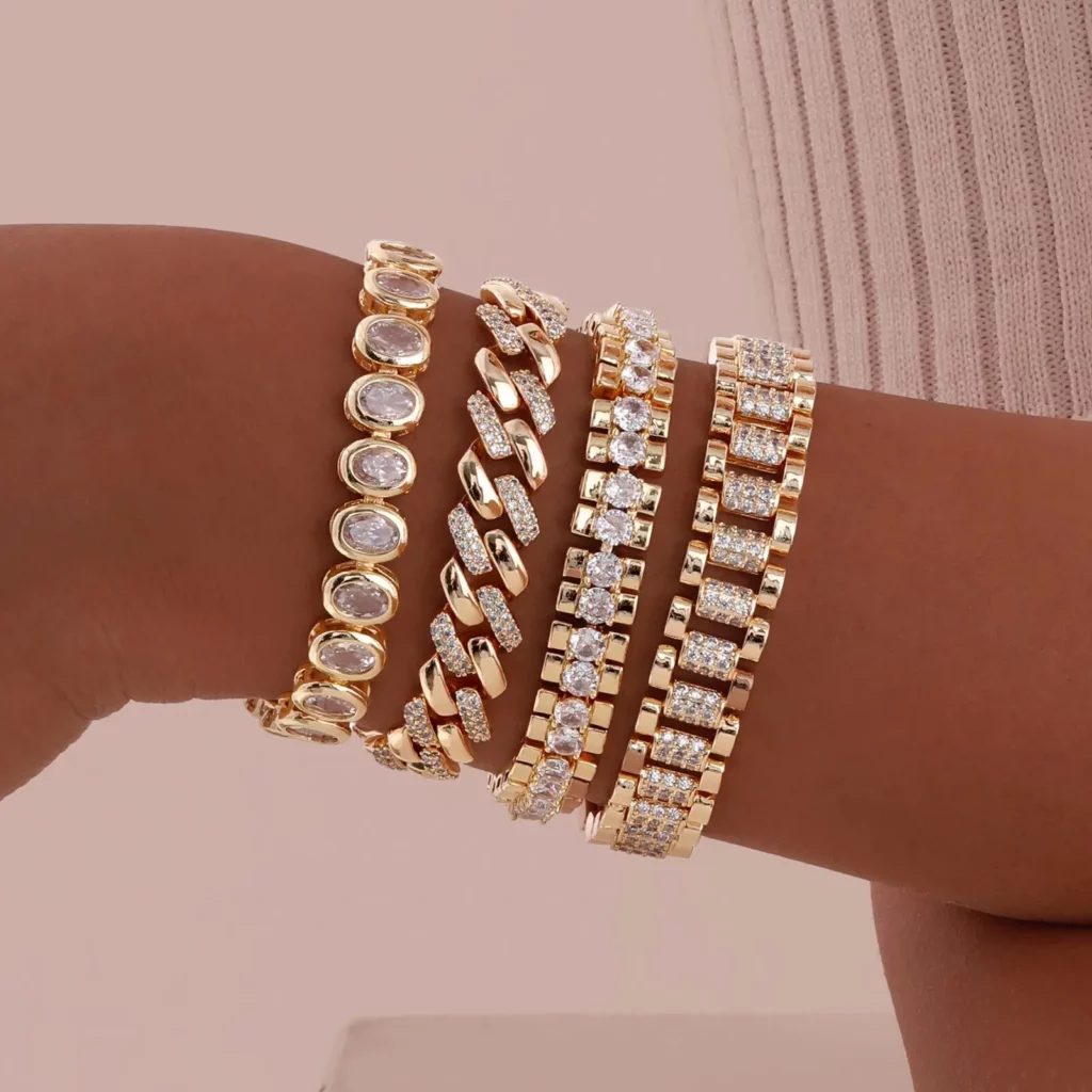 Chunky Paperclip Chain Bracelet, 14K Gold Plated