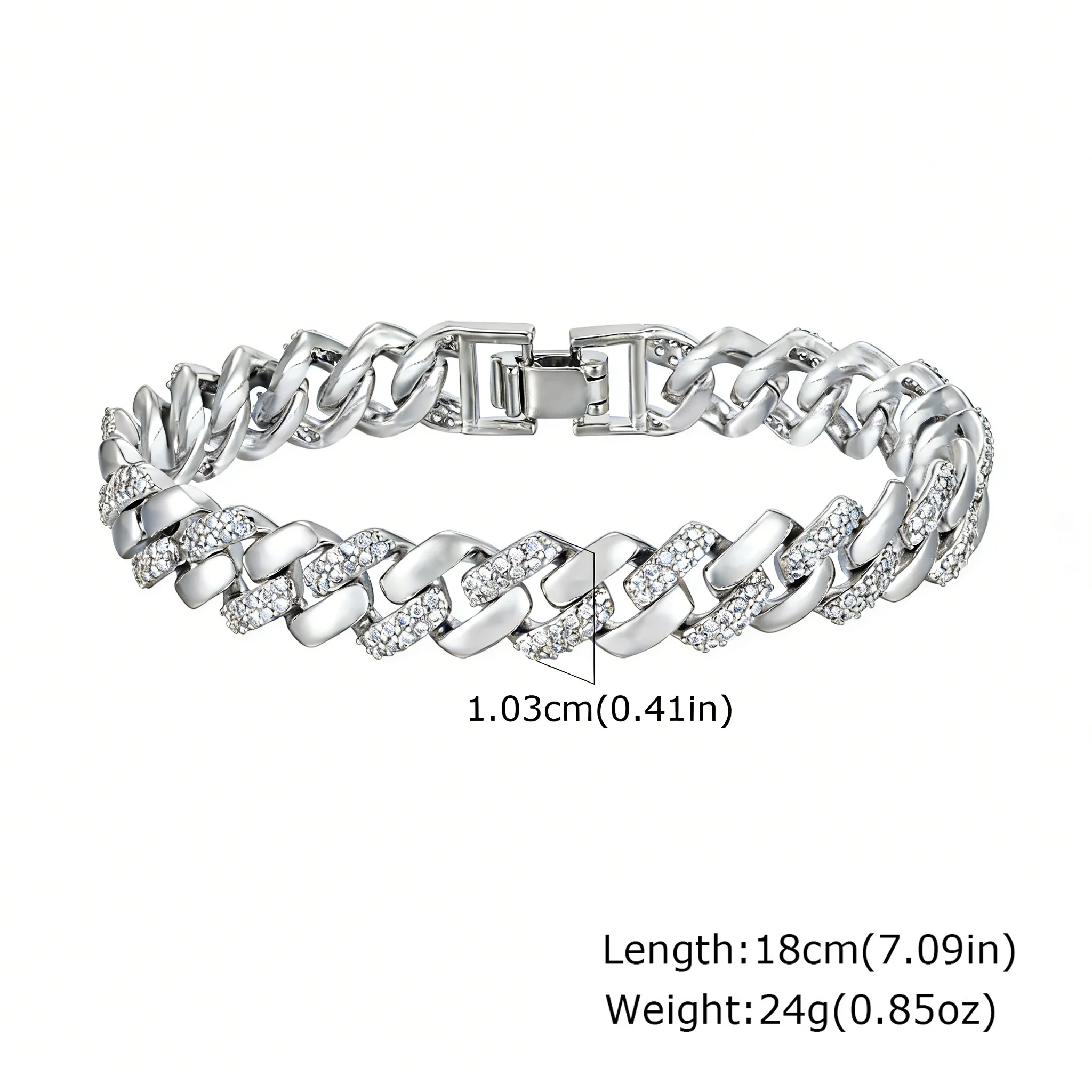 Chunky Paperclip Chain Bracelet, 14K Gold Plated - Image 7