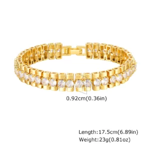 Chunky Paperclip Chain Bracelet, 14K Gold Plated - Image 19