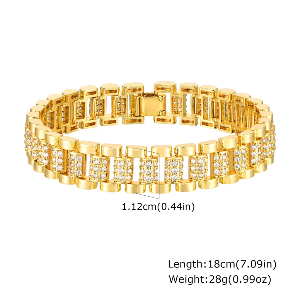 Chunky Paperclip Chain Bracelet, 14K Gold Plated