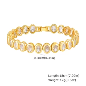 Chunky Paperclip Chain Bracelet, 14K Gold Plated - Image 14