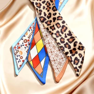 Retro Leopard Silk Cuff Bracelet - Image 5