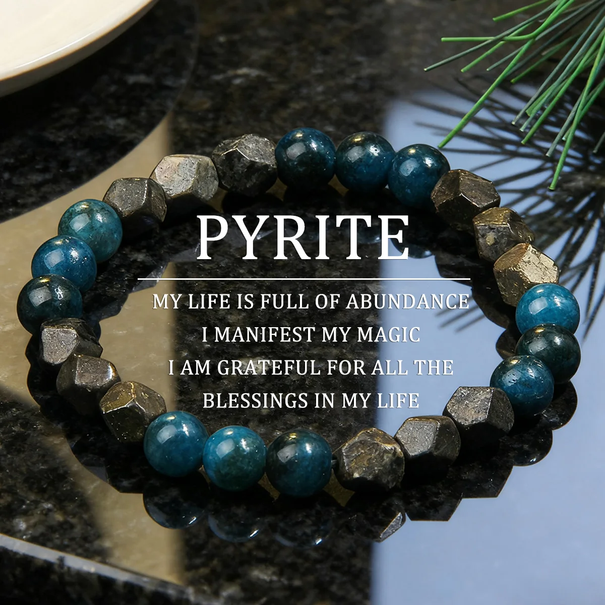 Trendy hematite bead bracelet protector - Image 1