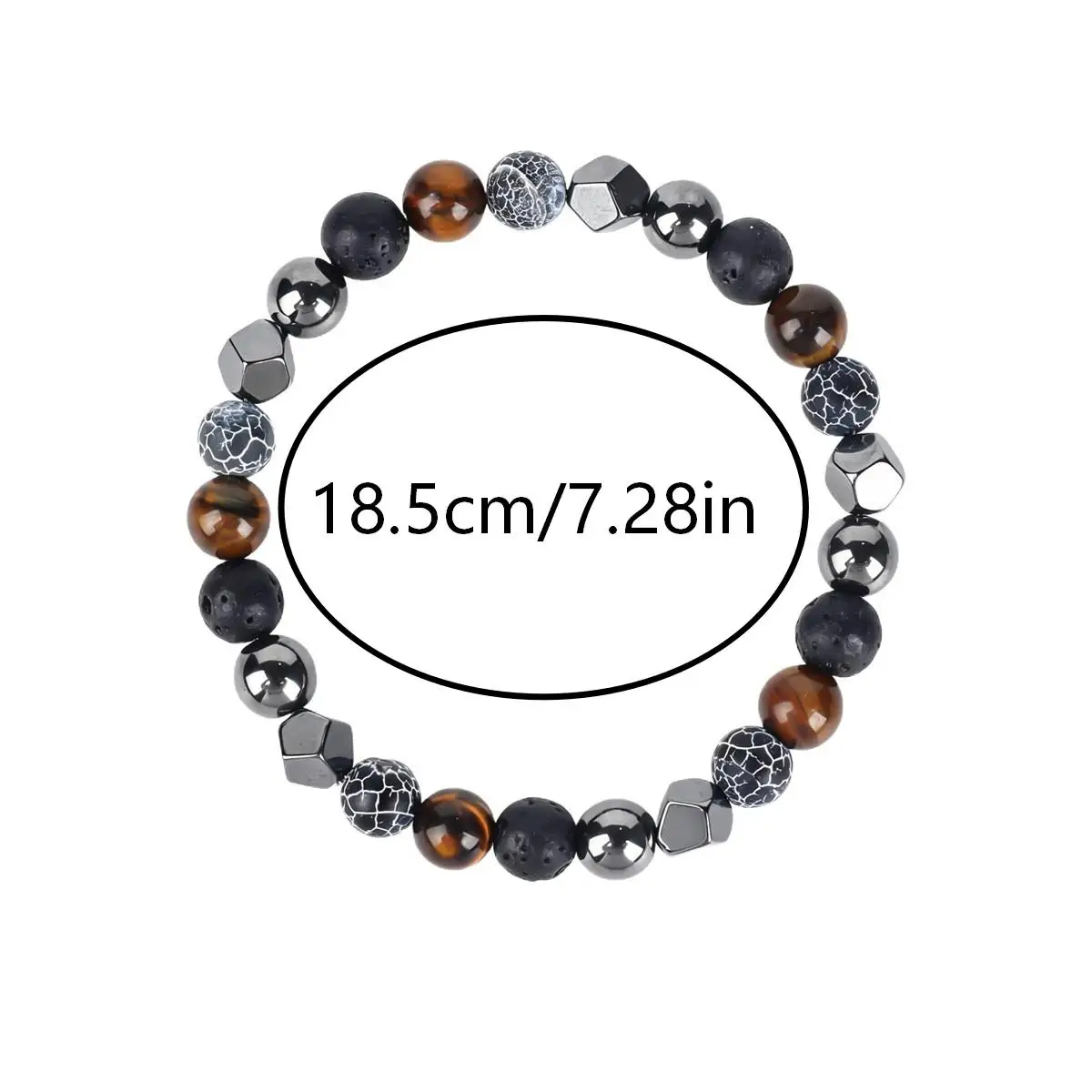 Tiger Eye & Lava Rock Stretch Bracelet: Daily Luck & Energy - Image 5