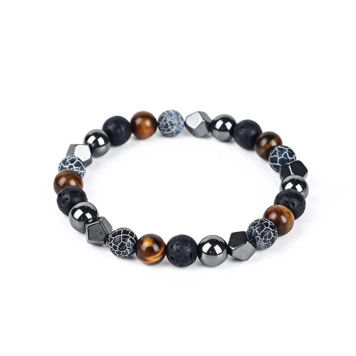 Tiger Eye & Lava Rock Stretch Bracelet: Daily Luck & Energy - Image 6