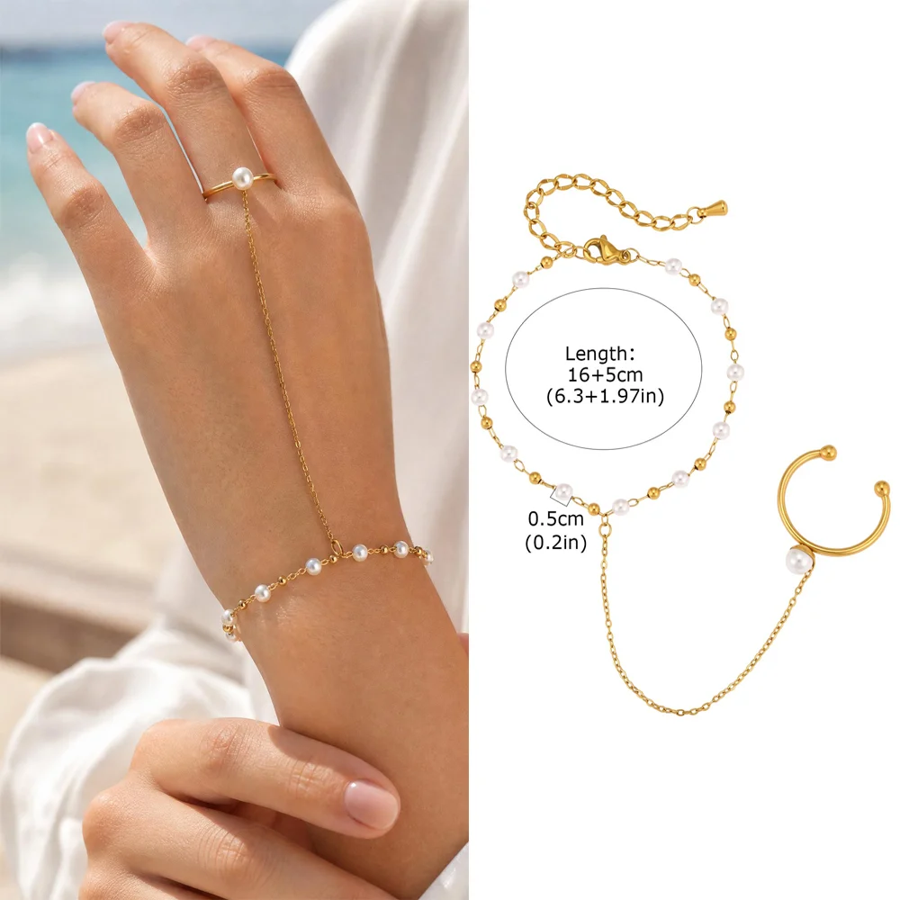 Vintage Gold Hand Chain Bracelet