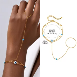 Vintage Gold Hand Chain Bracelet - Image 11