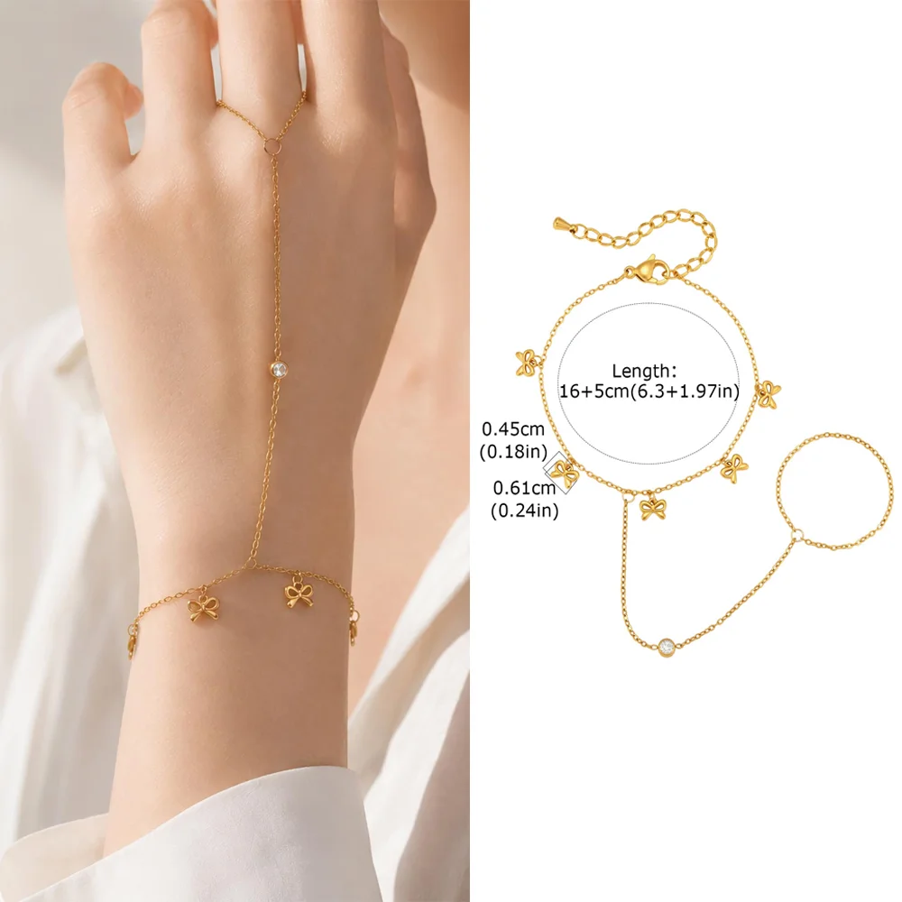 Vintage Gold Hand Chain Bracelet