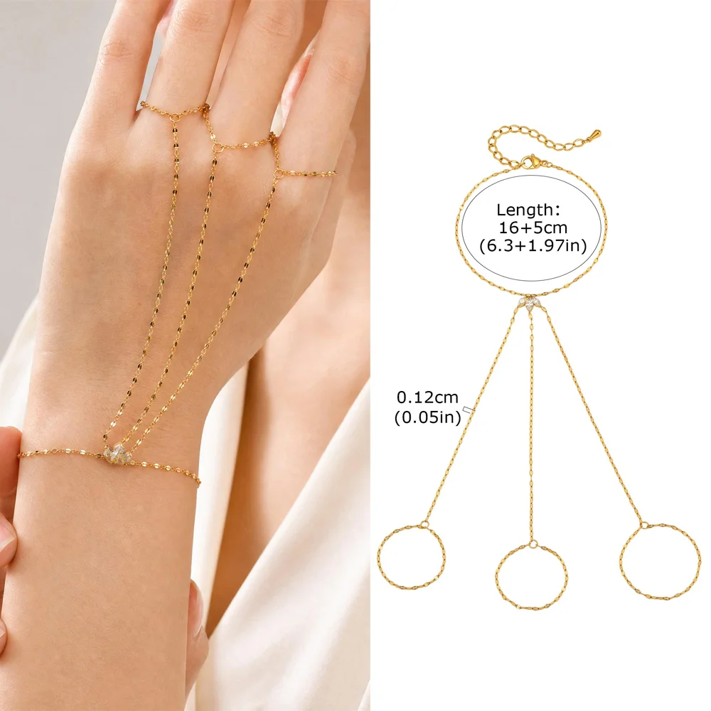 Vintage Gold Hand Chain Bracelet