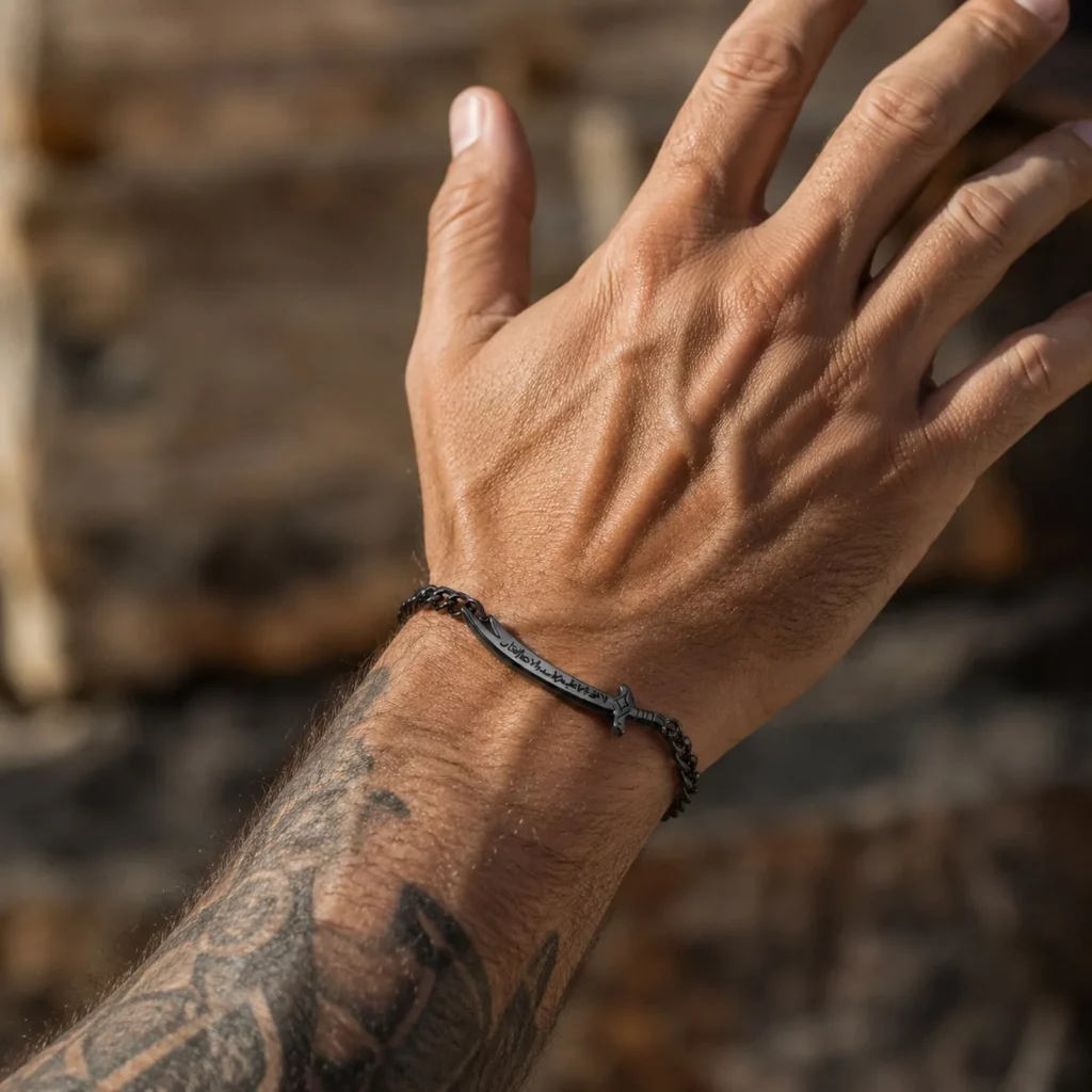 Vnox Zulfiqar Sword Stainless Steel Bracelet for Men