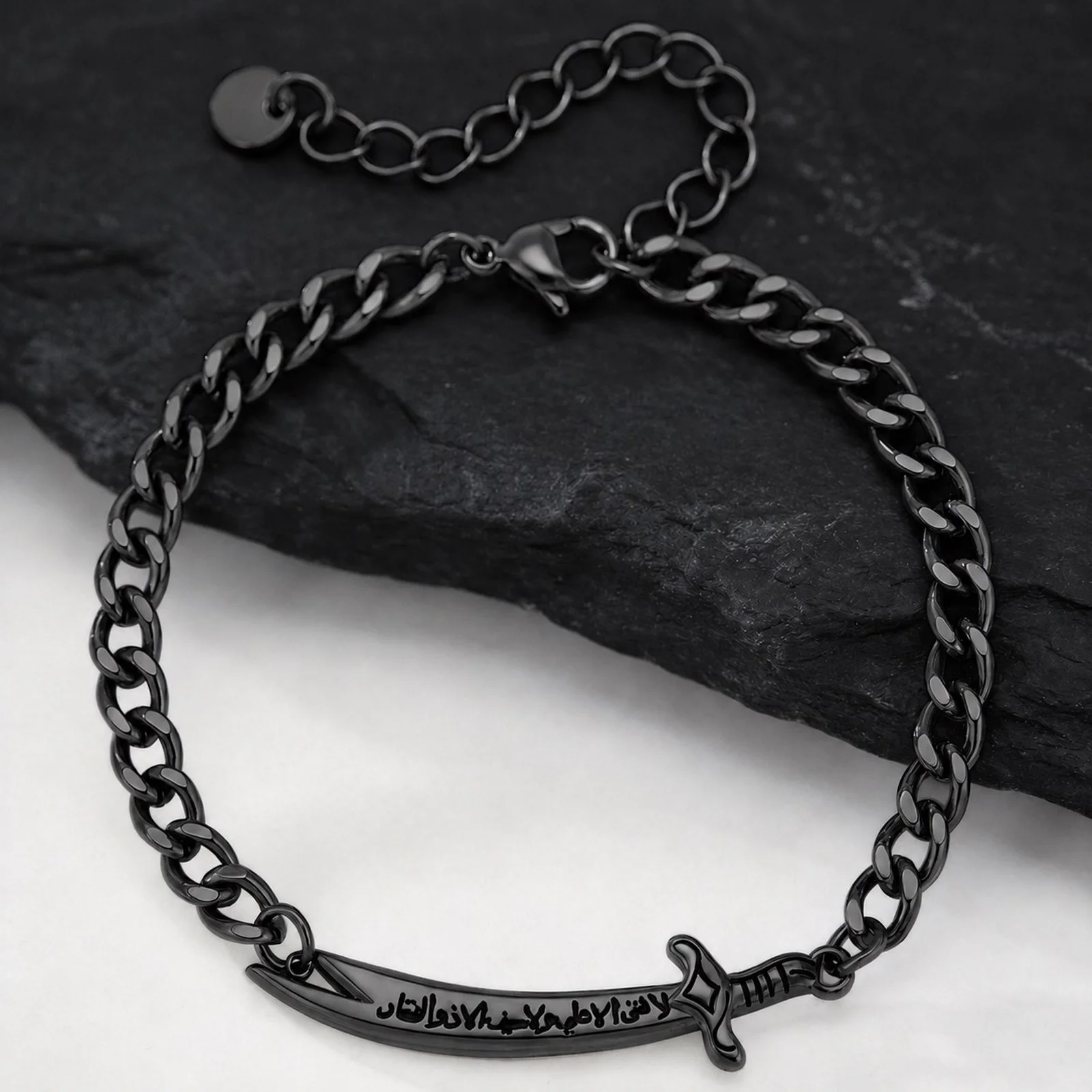Vnox Zulfiqar Sword Stainless Steel Bracelet for Men - Image 4