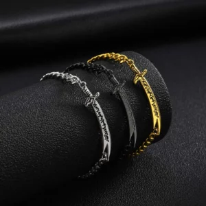 Vnox Zulfiqar Sword Stainless Steel Bracelet for Men - Image 6