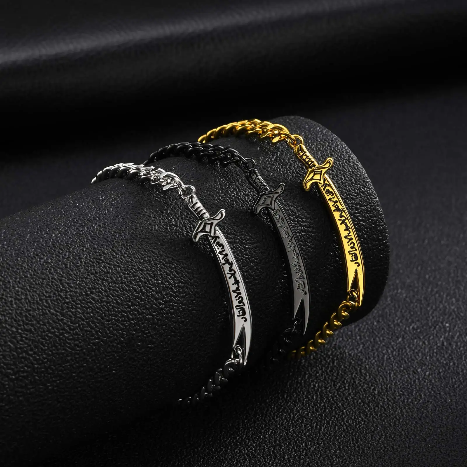 Vnox Zulfiqar Sword Stainless Steel Bracelet for Men - Image 6