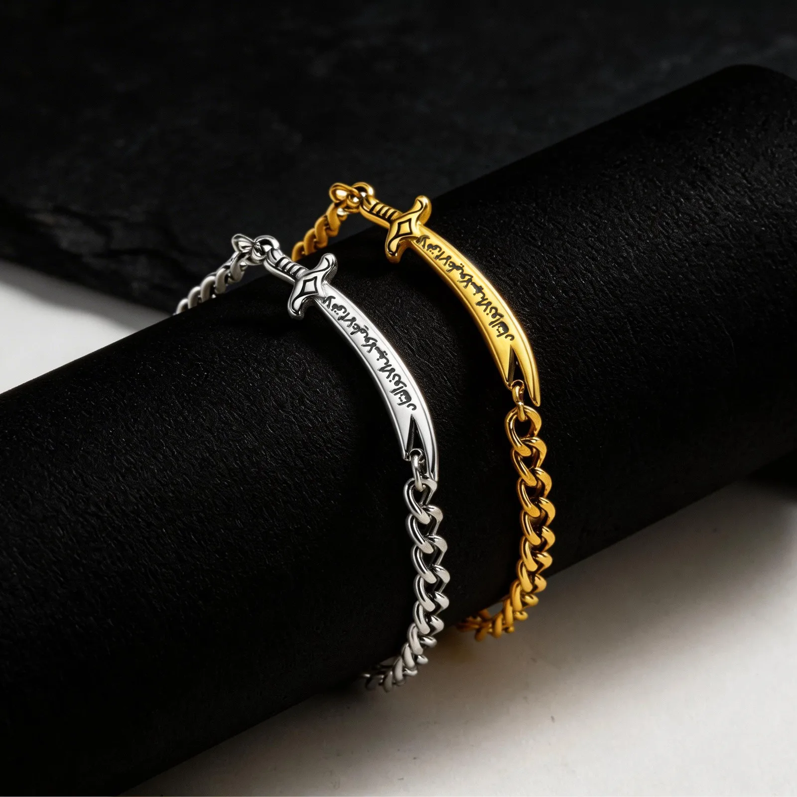 Vnox Zulfiqar Sword Stainless Steel Bracelet, Arabic Calligraphy - Image 4