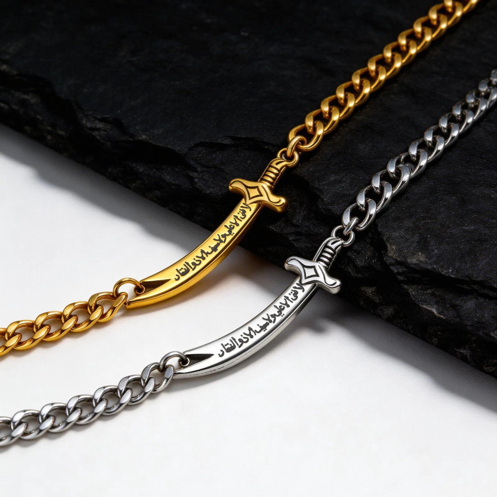 Vnox Zulfiqar Sword Stainless Steel Bracelet, Arabic Calligraphy - Image 6