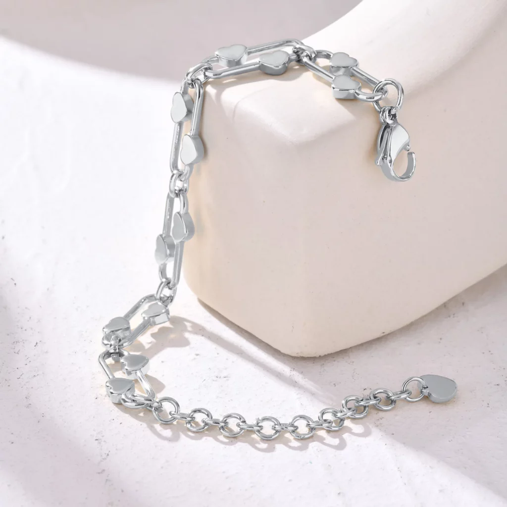 Delicate Heart Chain Stainless Steel Bracelet