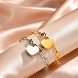Heart-shaped Urn Bracelet for Cremation Ashes, Stainless Steel - Image 4