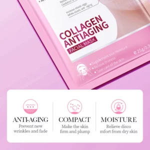BIOAQUA Retinol & Collagen Facial Sheet Masks (15-Pack) — Firming, Hydrating, Nourishing - Image 2