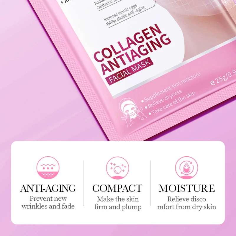 BIOAQUA Retinol & Collagen Facial Sheet Masks (15-Pack) — Firming, Hydrating, Nourishing