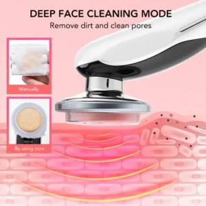 4-in-1 EMS Facial Beauty Device — Microcurrent, Vibration, Warm Massage & LED Light Therapy - Image 4