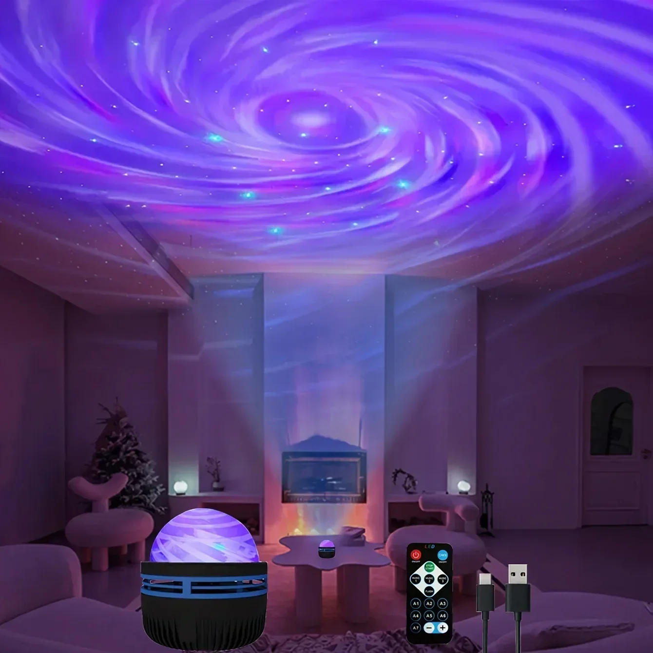 LED Galaxy Projector Light with Remote Control for - Image 2