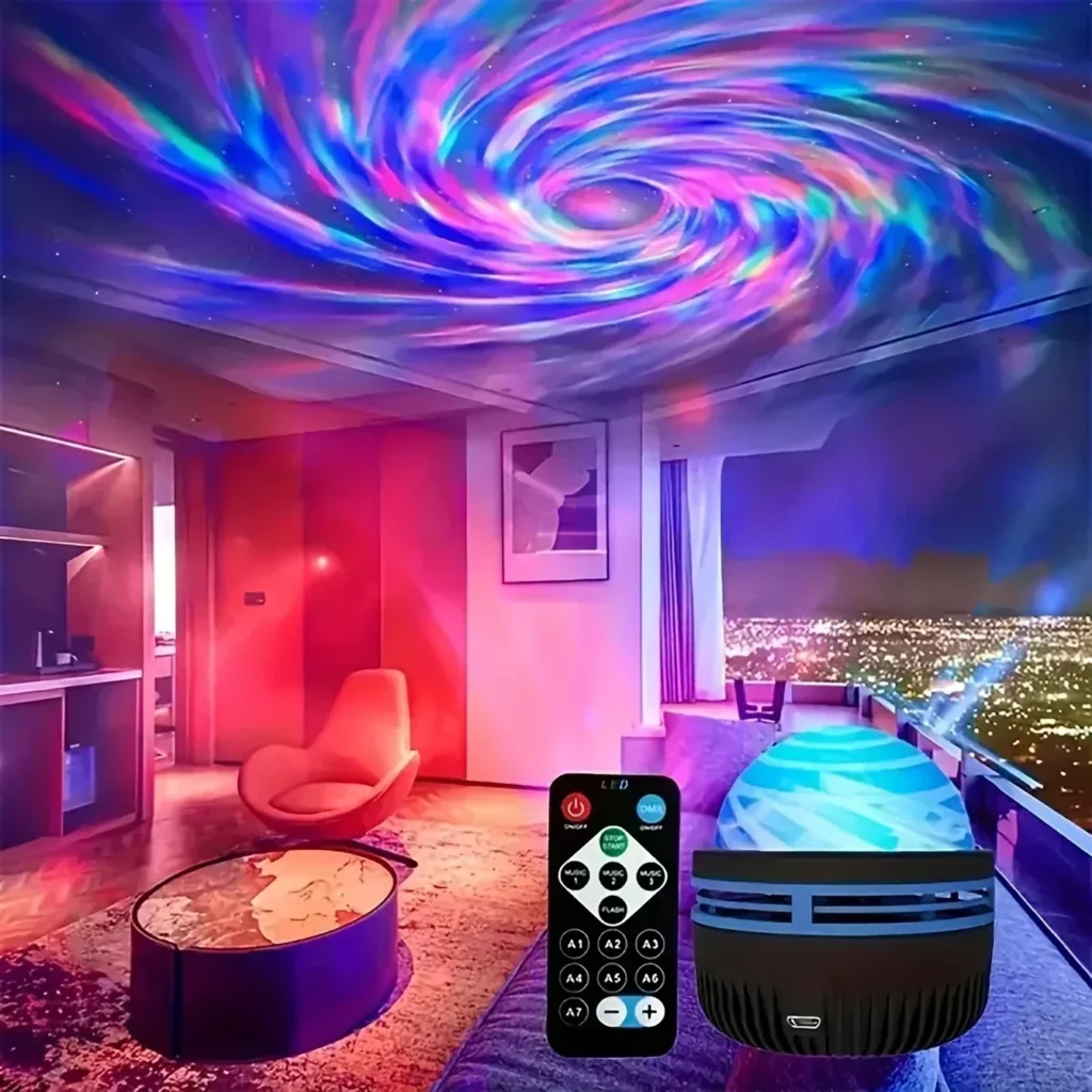 LED Galaxy Projector Light with Remote Control for