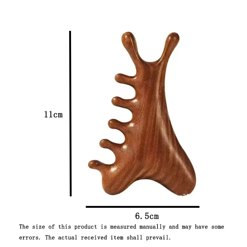 Sandalwood Gua Sha Facial Massage Comb with Anti-Static