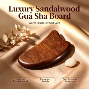 Sandalwood Gua Sha Facial Massage Comb with Anti-Static - Image 3
