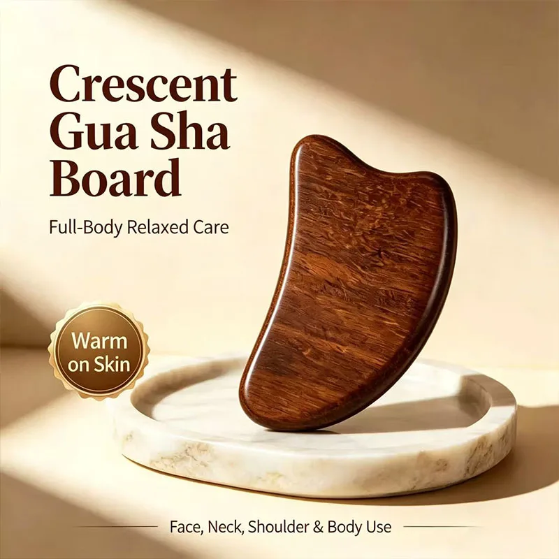 Sandalwood Gua Sha Facial Massage Comb with Anti-Static