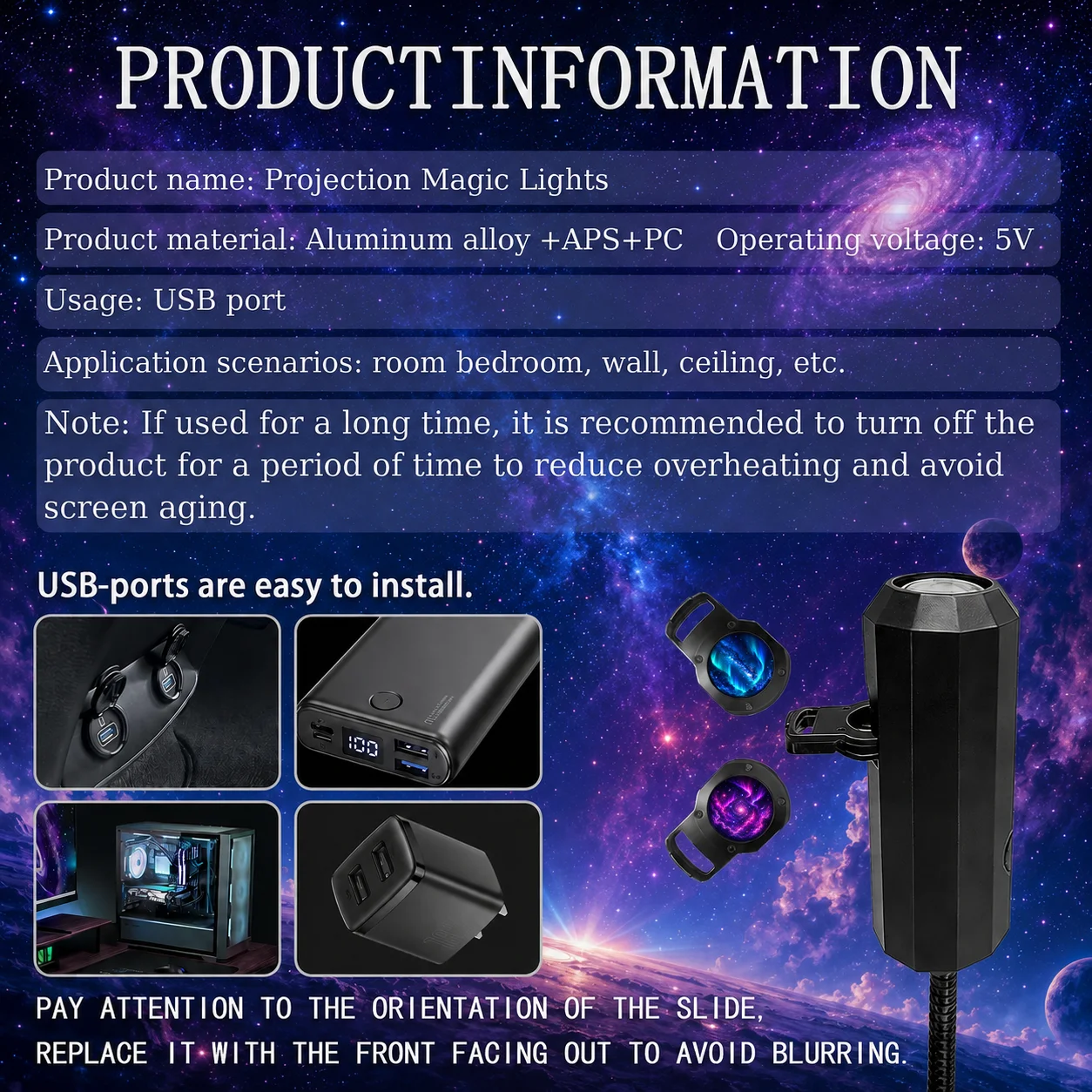 Starry Sky Nebula Projector Light with USB PowerSEO - Image 6