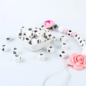 10Pcs 12mm Silicone Letter Beads12mm Silicone Letter Beads for DIY - Image 2