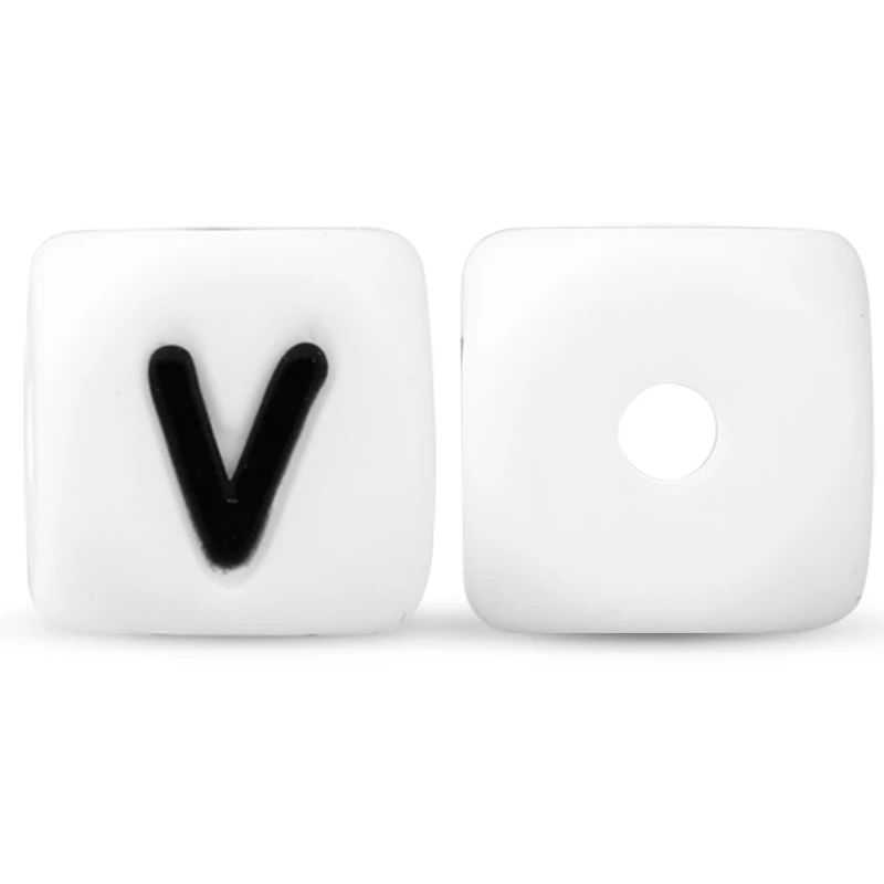 10Pcs 12mm Silicone Letter Beads12mm Silicone Letter Beads for DIY