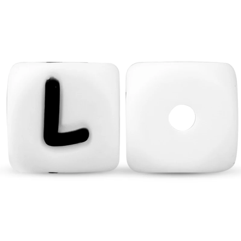 10Pcs 12mm Silicone Letter Beads12mm Silicone Letter Beads for DIY