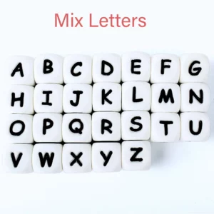 10Pcs 12mm Silicone Letter Beads12mm Silicone Letter Beads for DIY - Image 33