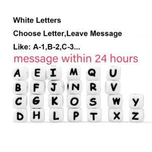 10Pcs 12mm Silicone Letter Beads12mm Silicone Letter Beads for DIY - Image 31
