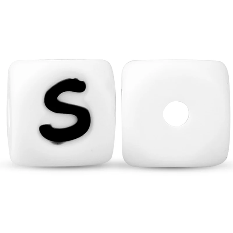 10Pcs 12mm Silicone Letter Beads12mm Silicone Letter Beads for DIY