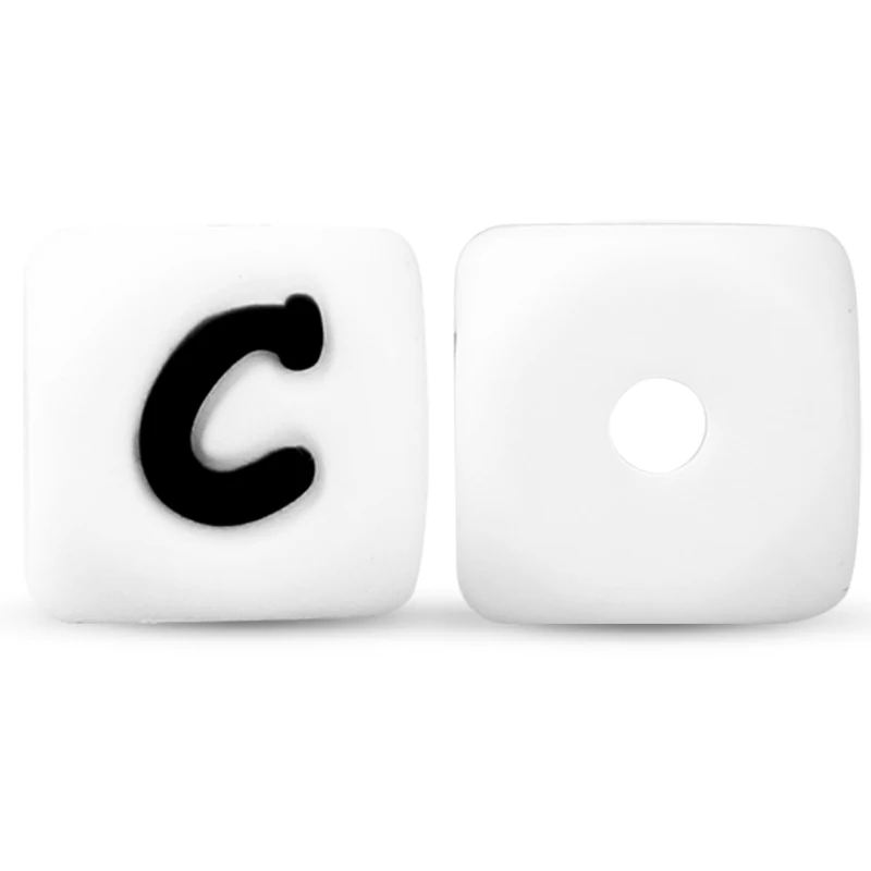 10Pcs 12mm Silicone Letter Beads12mm Silicone Letter Beads for DIY
