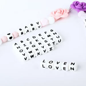 10Pcs 12mm Silicone Letter Beads12mm Silicone Letter Beads for DIY - Image 4