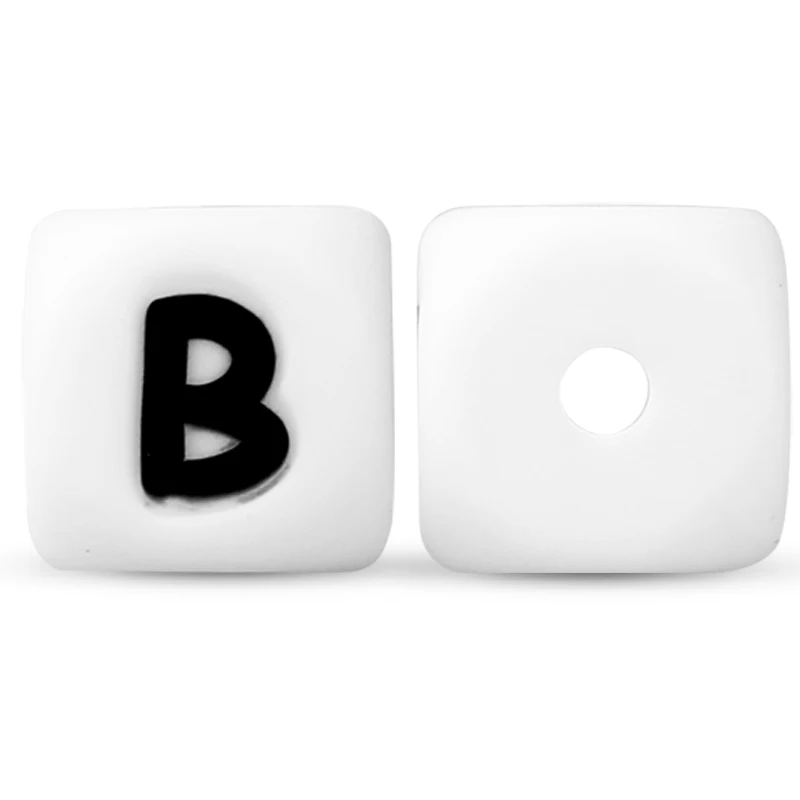 10Pcs 12mm Silicone Letter Beads12mm Silicone Letter Beads for DIY