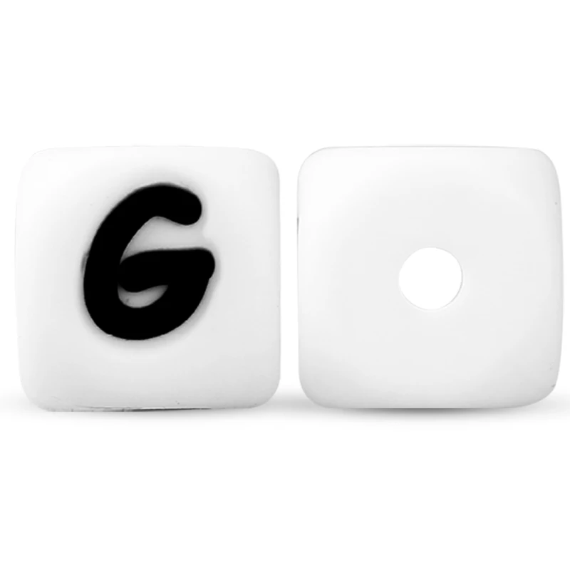 10Pcs 12mm Silicone Letter Beads12mm Silicone Letter Beads for DIY