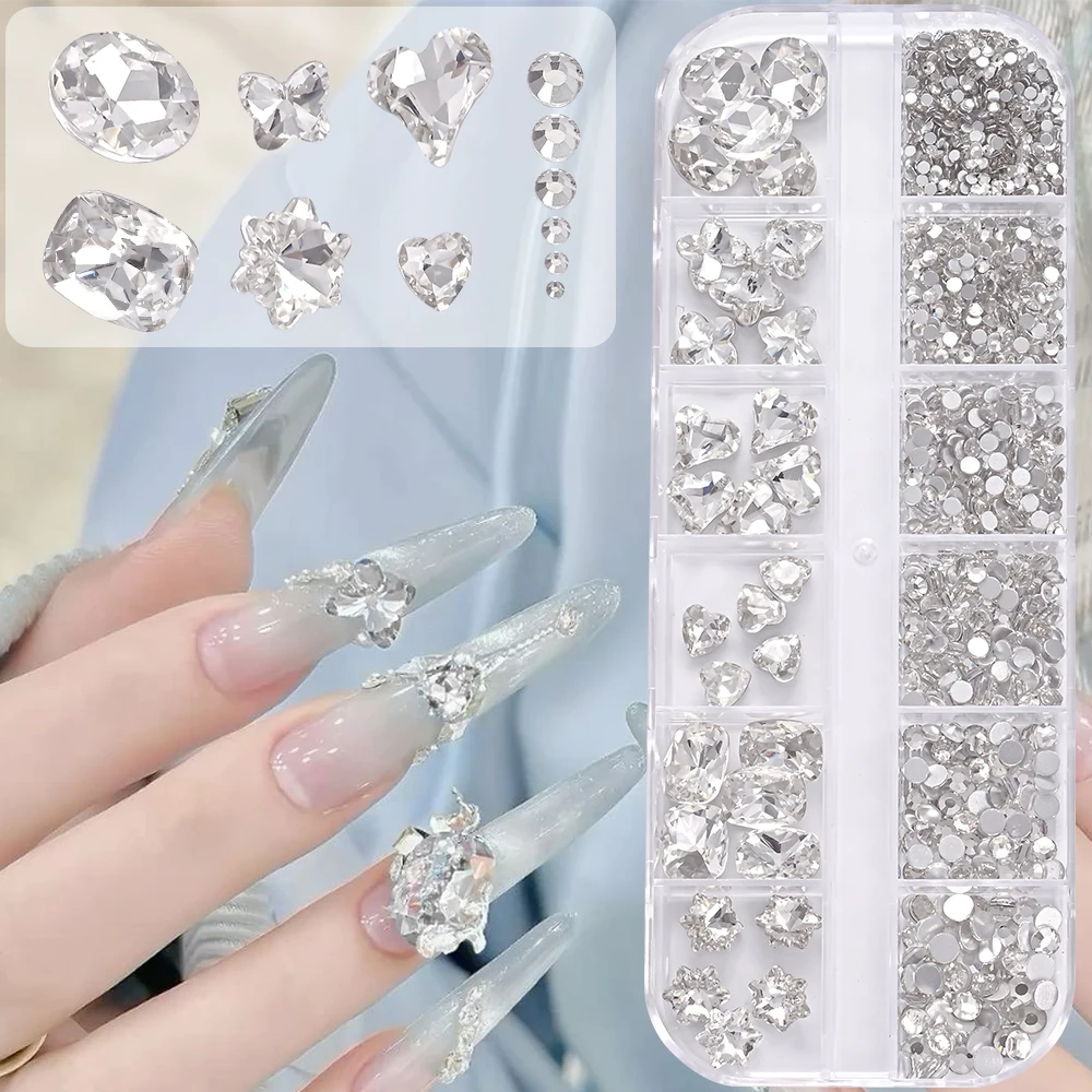3D Clear Nail Art Rhinestones, 12 Mixed Shapes

3D Clear Nail Art
