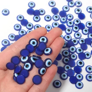 Blue Evil Eye Resin Cabochon BeadsBlue Evil Eye Resin Cabochons - Image 3