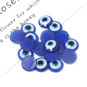 Blue Evil Eye Resin Cabochon BeadsBlue Evil Eye Resin Cabochons - Image 5