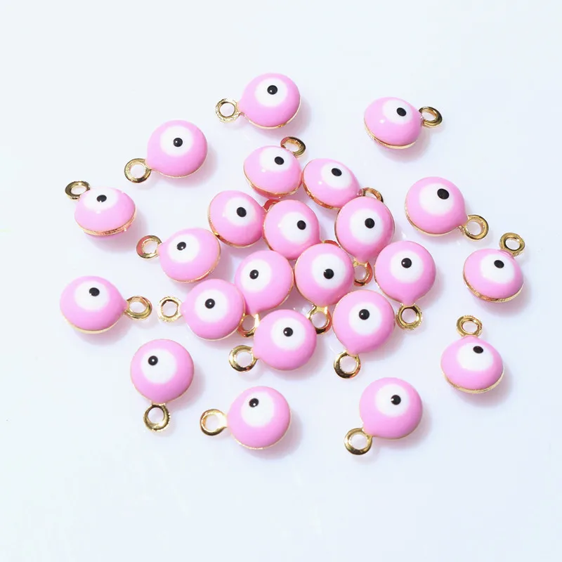 Evil Eye Ball Enamel Charms, 8.5x6mmEvil Eye Ball Enamel Charms