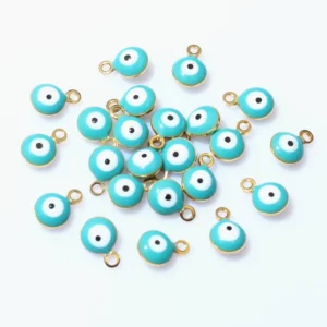 Evil Eye Ball Enamel Charms, 8.5x6mmEvil Eye Ball Enamel Charms - Image 15