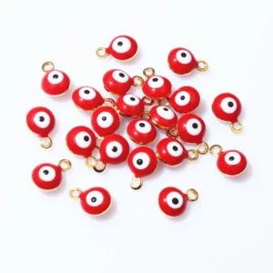 Evil Eye Ball Enamel Charms, 8.5x6mmEvil Eye Ball Enamel Charms - Image 6