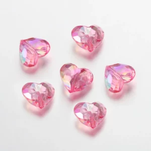 20pc Acrylic Heart Beads for DIY Jewelry Making - Image 7