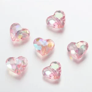 20pc Acrylic Heart Beads for DIY Jewelry Making - Image 11