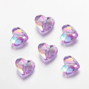 20pc Acrylic Heart Beads for DIY Jewelry Making - Image 4